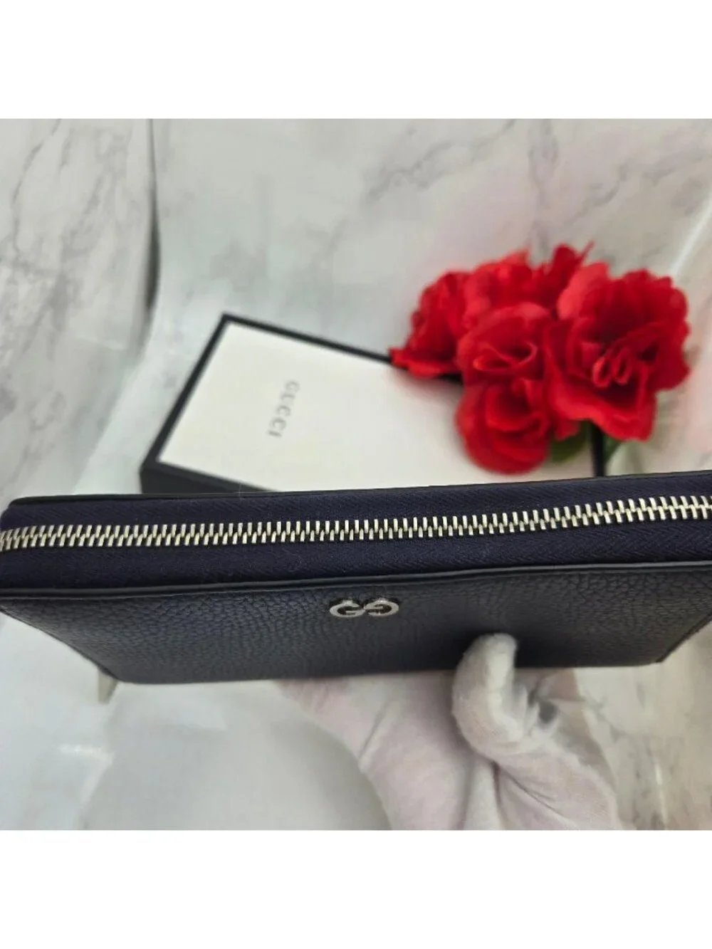 Gucci Wallet Interlocking GG Navy - Picture 9 of 15